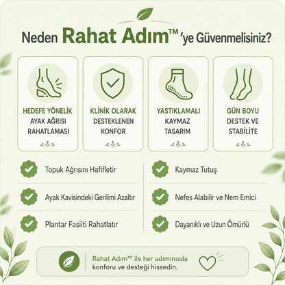 Rahat Adım™ Ortopedik Yastıklı Destek Çorabı