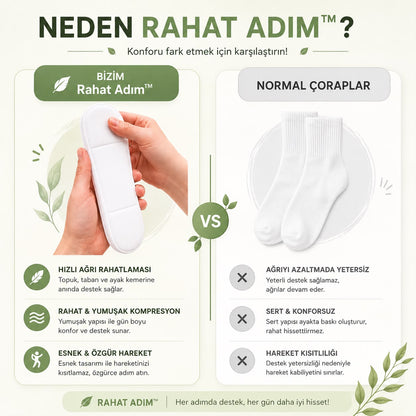 Rahat Adım™ Ortopedik Yastıklı Destek Çorabı