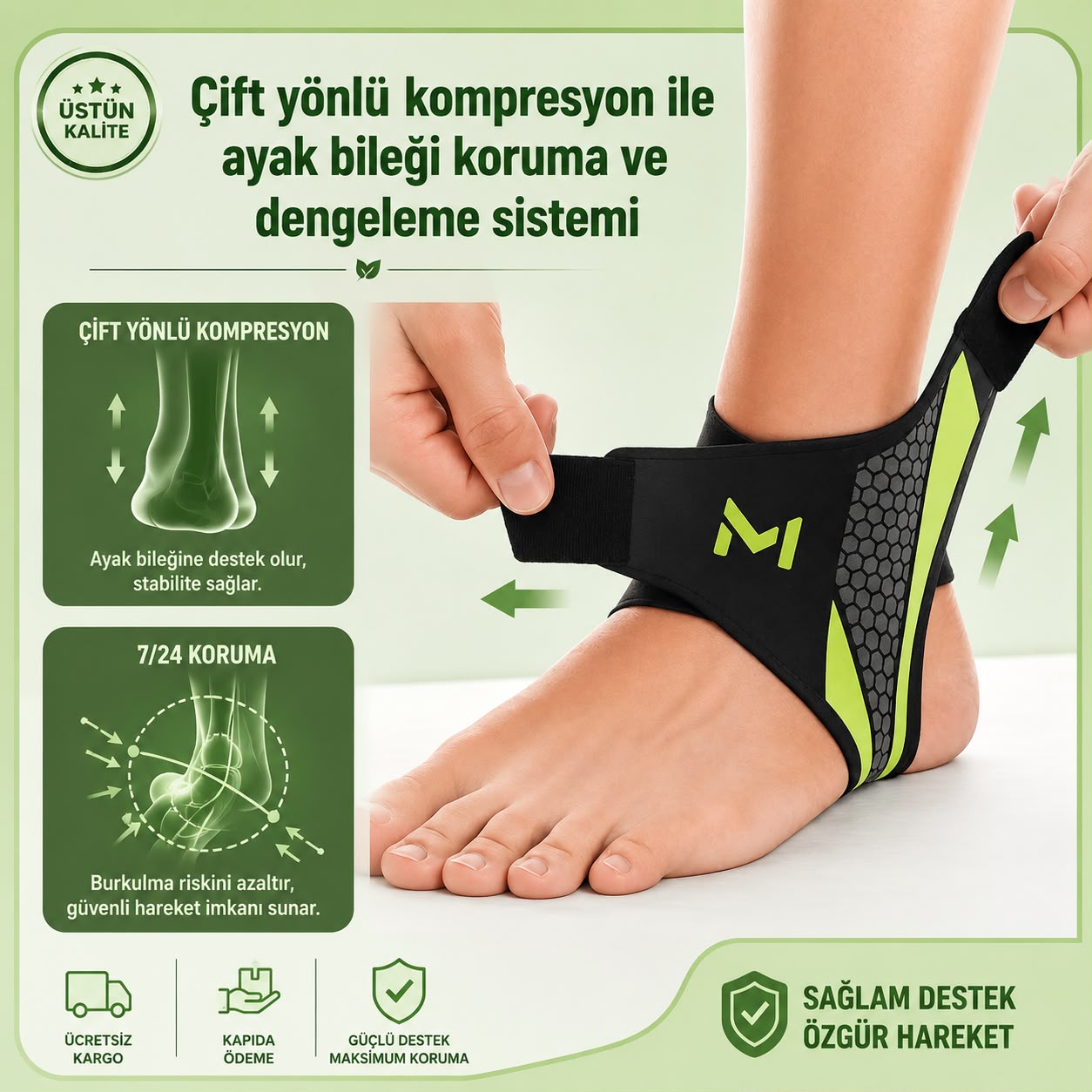 Rahat Adım™ Ortopedik Ayak Bileği Desteği